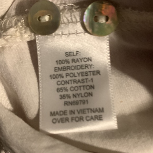 Roz & Ali long cream tunic with lace back & embroidered sleeves size L - Picture 3 of 5